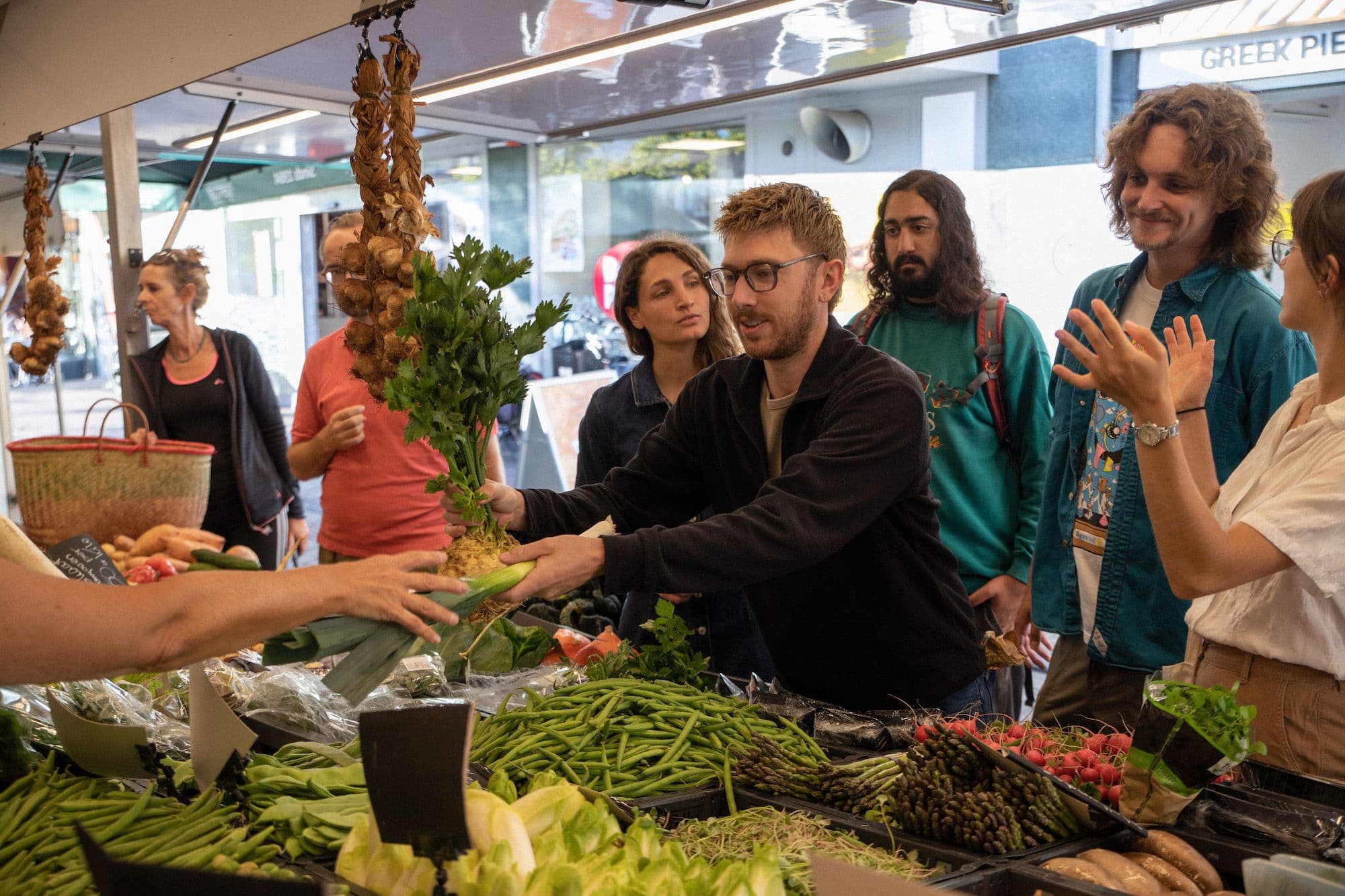 soepgoed met groenten op de markt